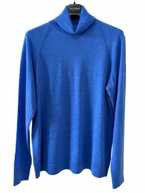 BANANA REPUBLIC 100% Merino Wool Blue Turtleneck Sweater